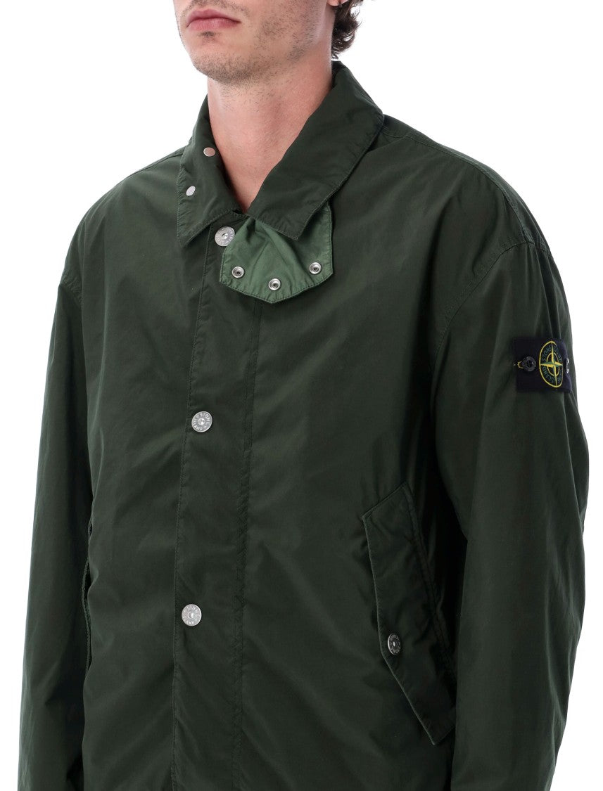 Stone Island Coach Jacket In Light Compact Touch Poly-Tc