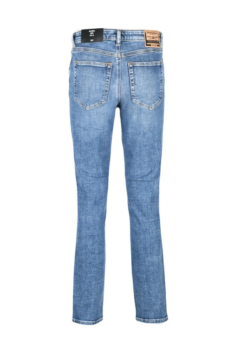 Diesel Blue Cotton Elastane Women's High Waist Jeans