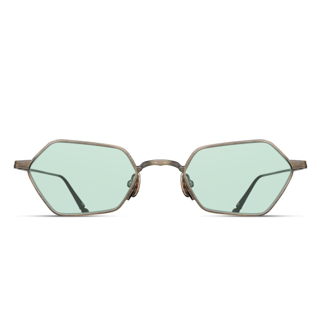 Matsuda M3138.Sg Geometric Hexagonal Metal Eyeglasses With Vintage Finish
