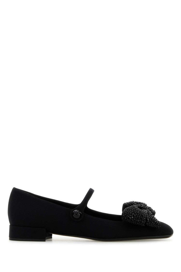 Valentino Garavani Black Fabric Ballerinas