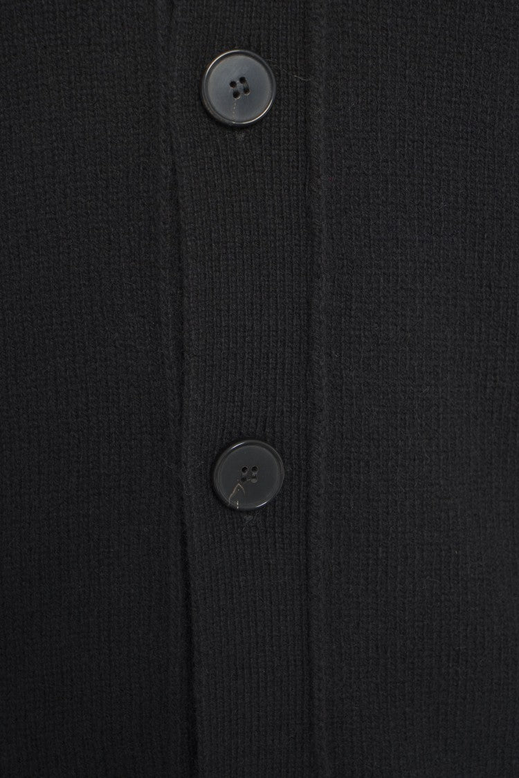 Amaranto Cardigan With Polo Collar And Full Button Closure