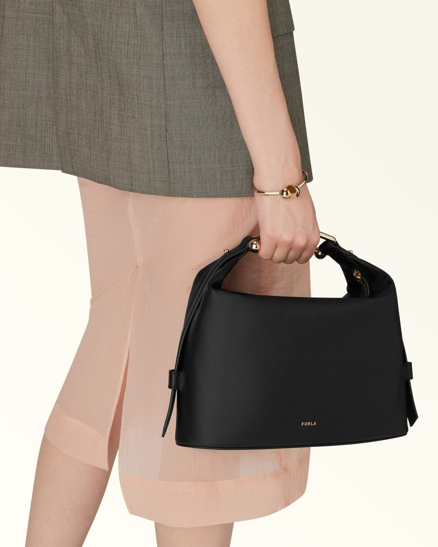 Furla Nuvola M Black Hobo Bag