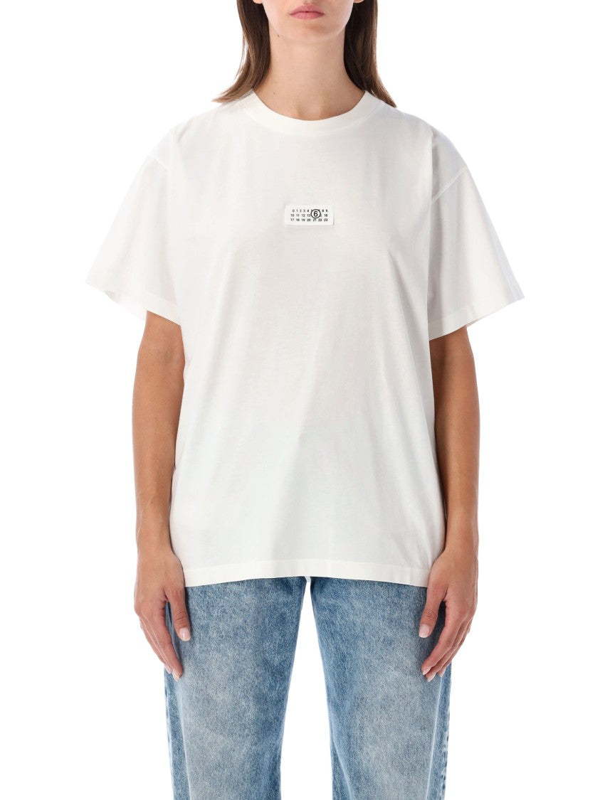 Mm6 By Maison Margiela Loose-Fit Cotton Jersey T-Shirt With Numeric Graphic