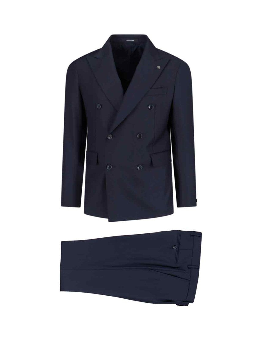 Tagliatore Vesuvio Tailored Blue Virgin Wool Suit