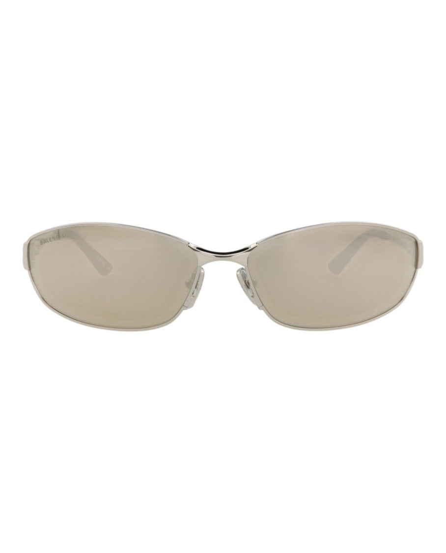 Balenciaga Square-Frame Metal Sunglasses