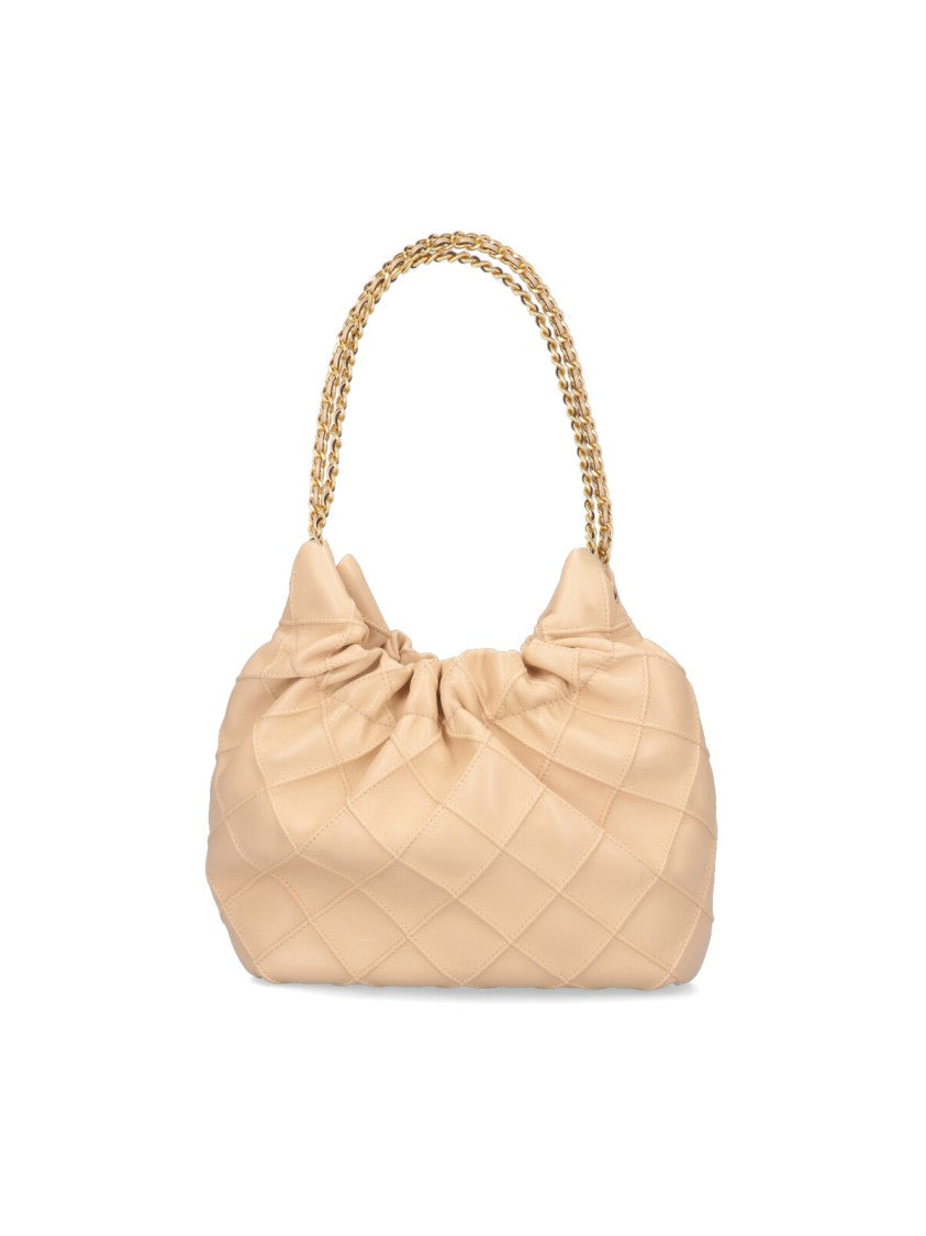 Tory Burch Mini Quilted Nappa Leather Tote With Chain Detail