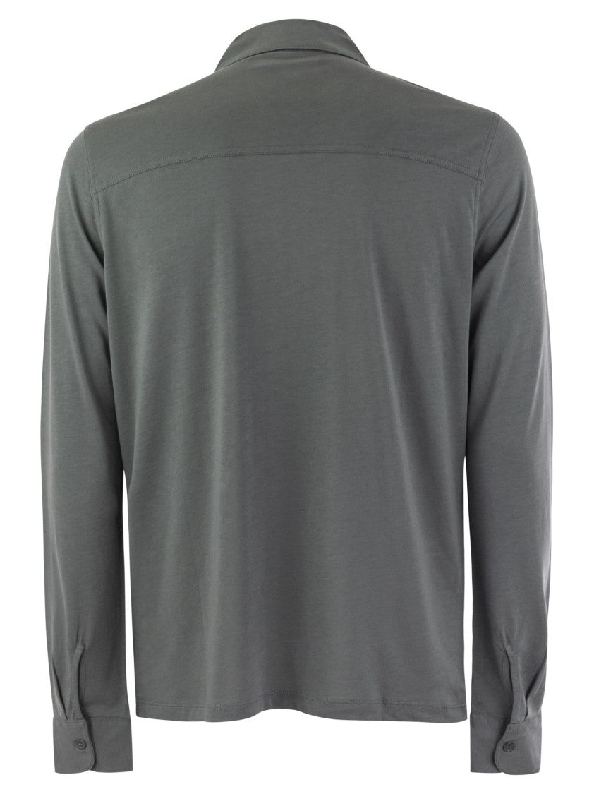 Majestic Long-Sleeved Shirt In Lyocell And Cotton