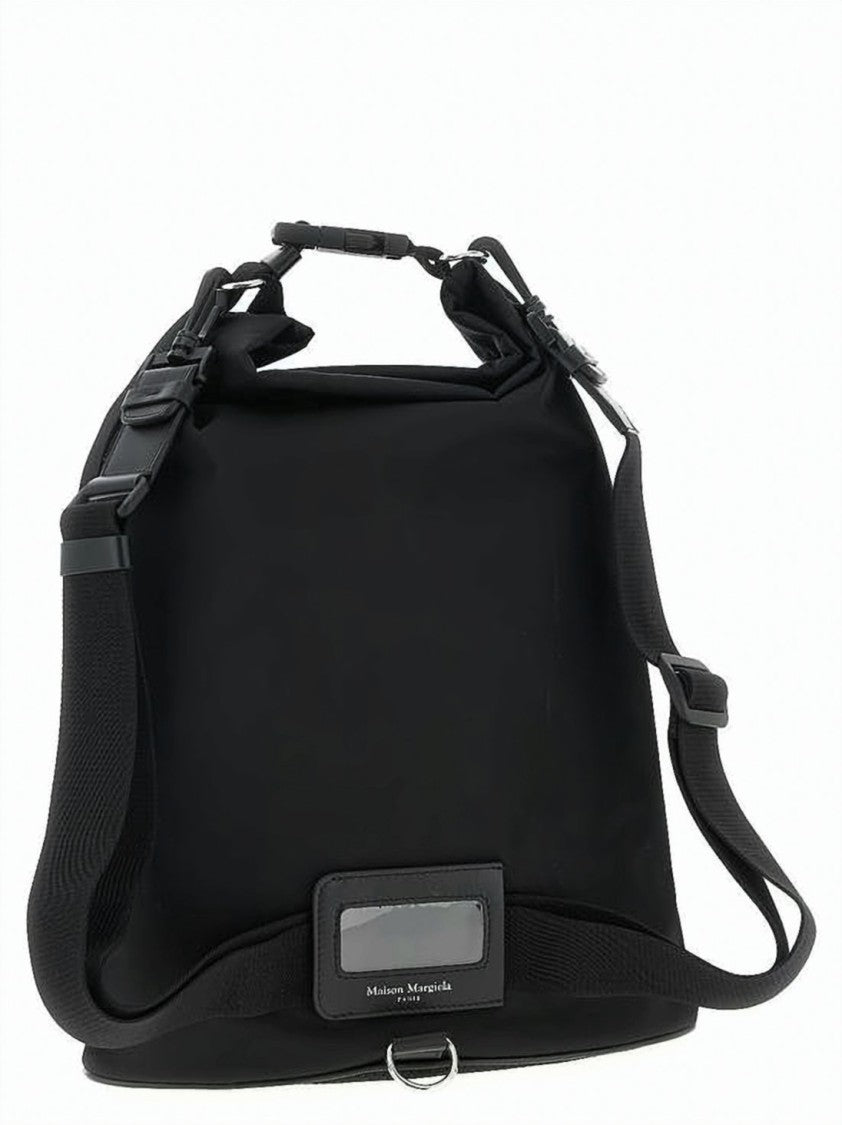 Maison Margiela Rectangular Black Shoulder Bag With Padded Handle