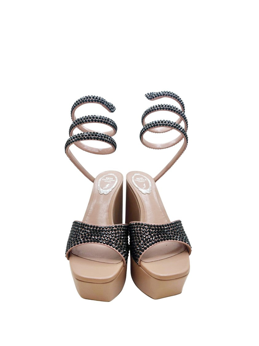 René Caovilla Petra Platform Wedges 125