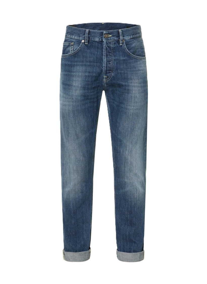 Dondup Straight-Leg Jeans With Medium Wash And Rolled Cuffs