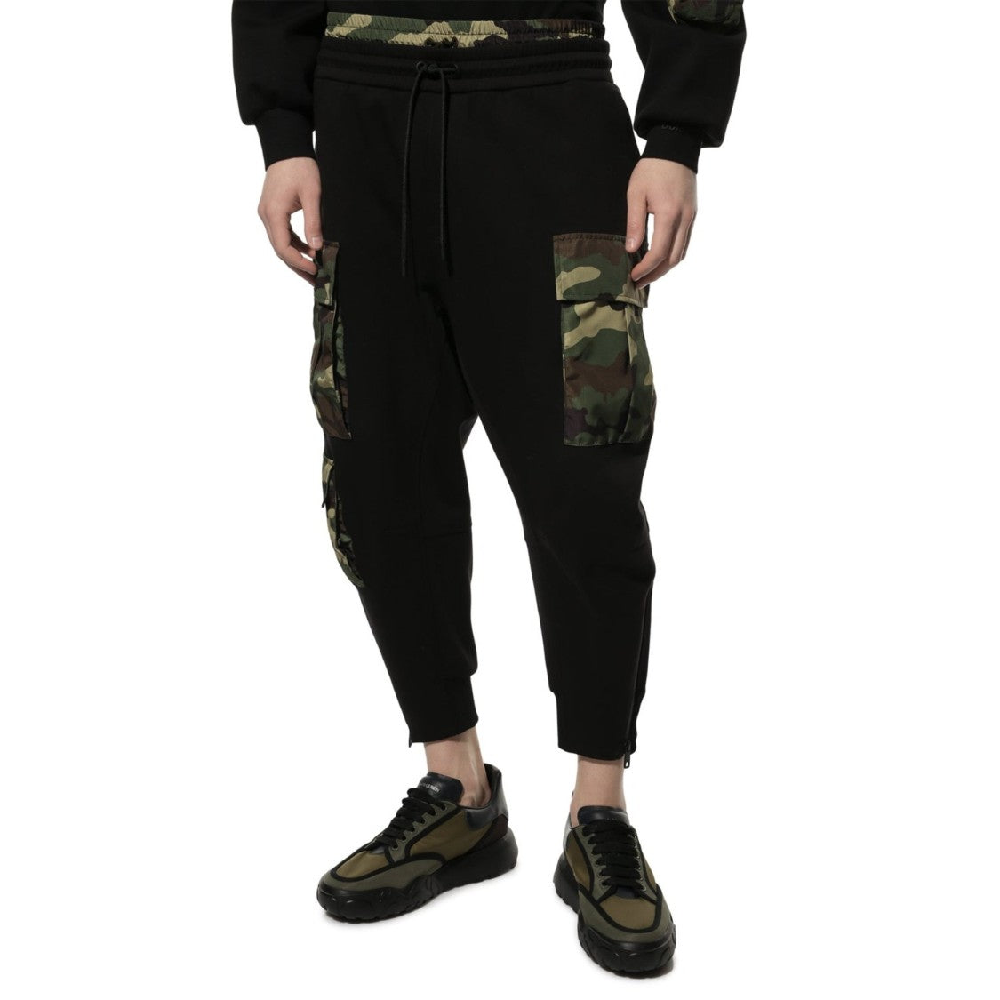 Dolce & Gabbana Camo Sweatpants With Zipped Cuffs