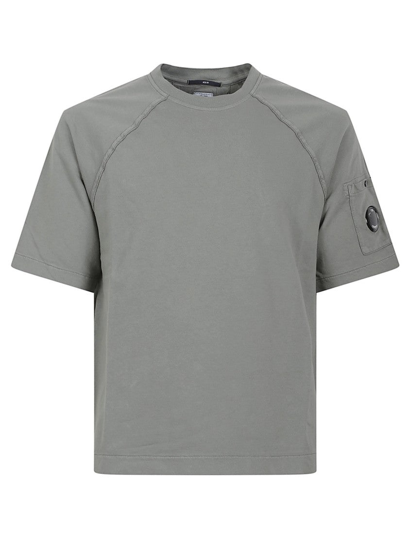 C.P. Company Relaxed Fit Grey T-Shirt With Distinctive Raglan Sleeves
