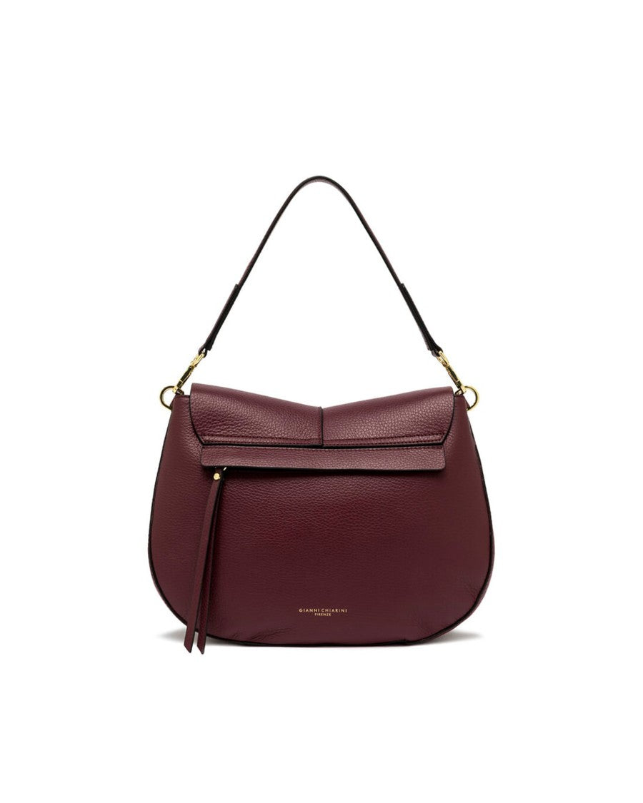 Gianni Chiarini Helena Round Wine Berry Crossbody Bag
