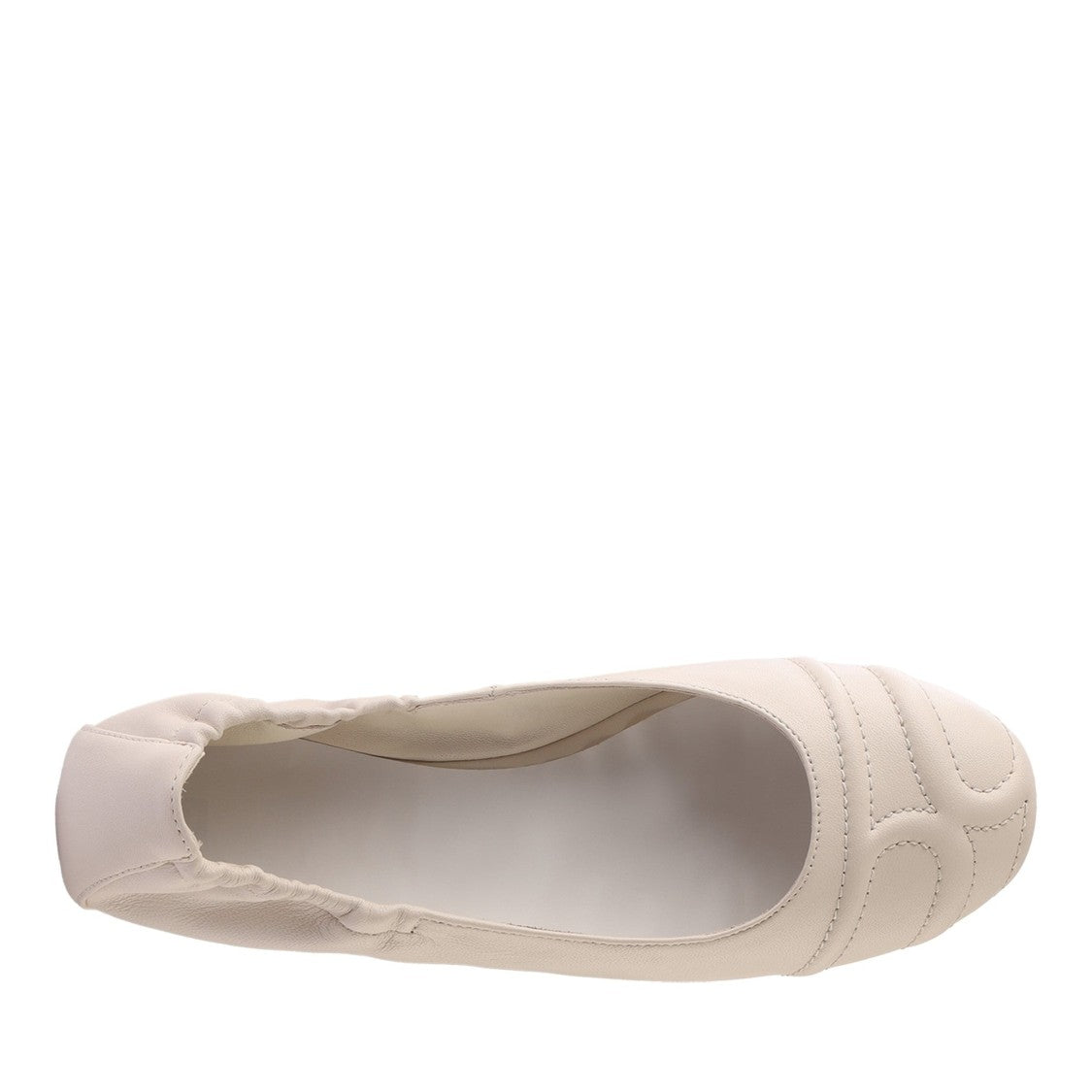 Högl Beige Daisy Minimalist Leather Ballet Flats