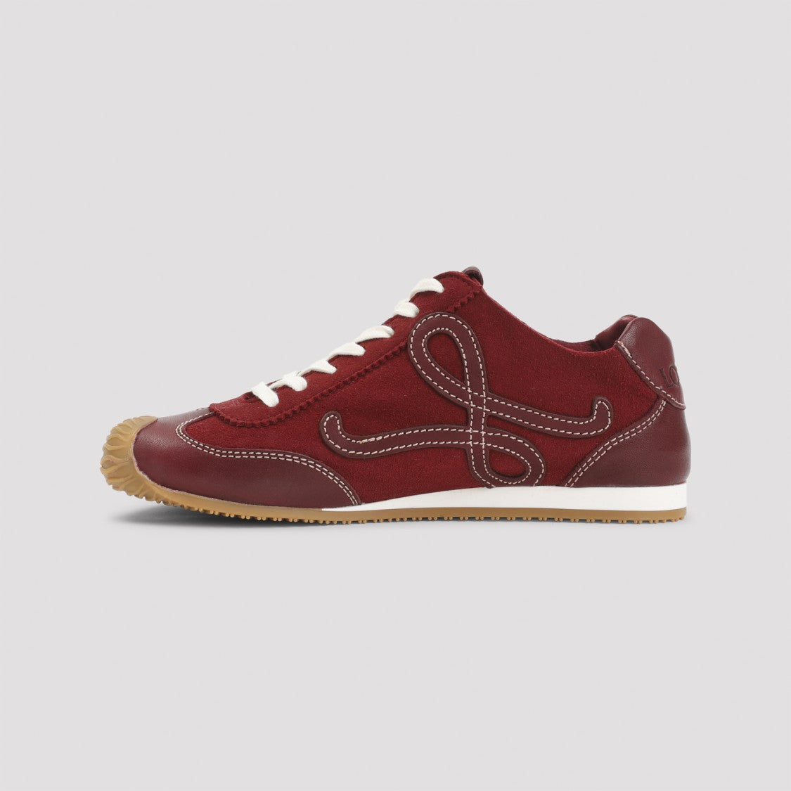 Loewe Ballet Runner 2.0 Burgundy Deerskin Sneakers