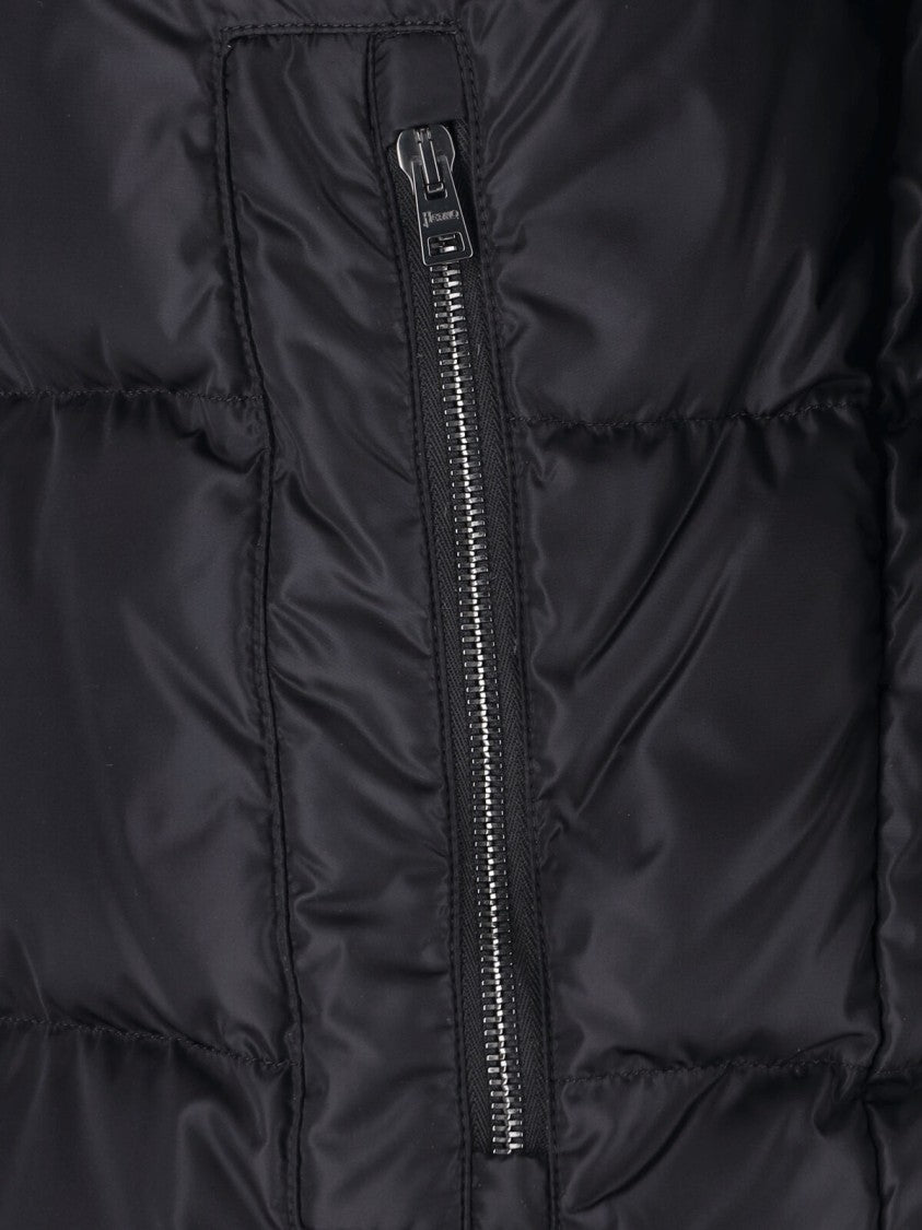 Herno Black Glossy Polartech Hooded Down Jacket