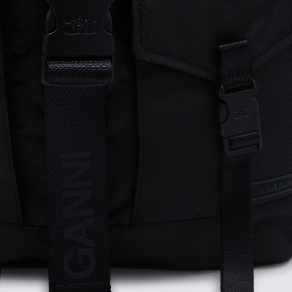 Ganni Structured Black Backpack