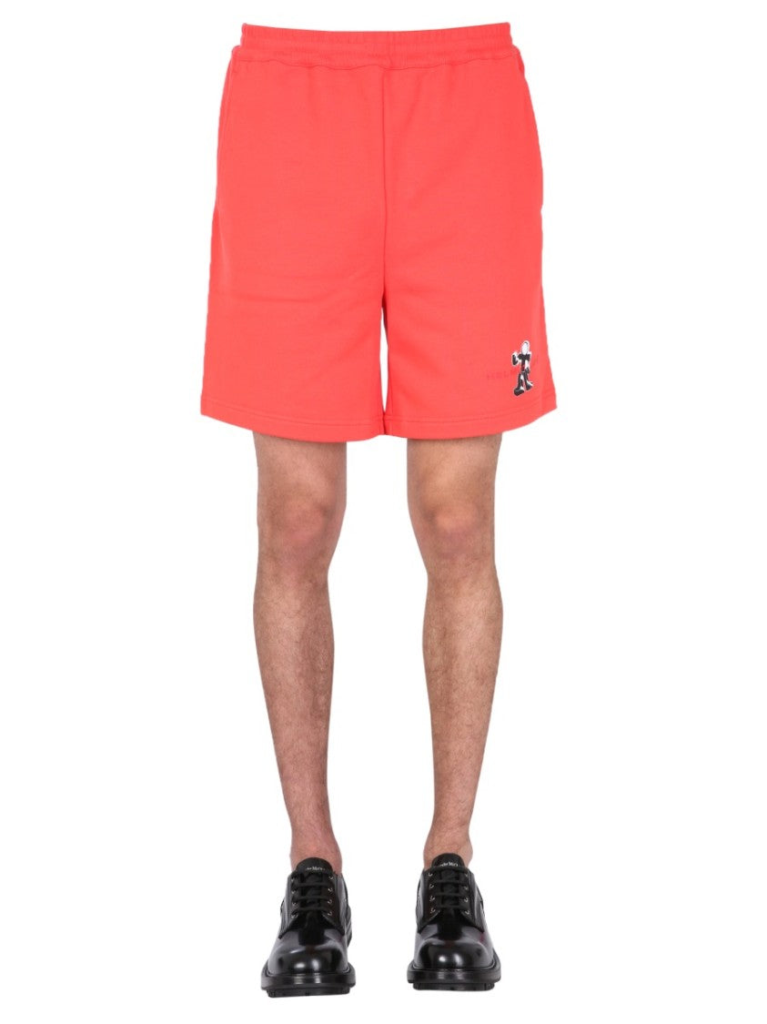 Helmut Lang Figure Cotton Bermuda Shorts