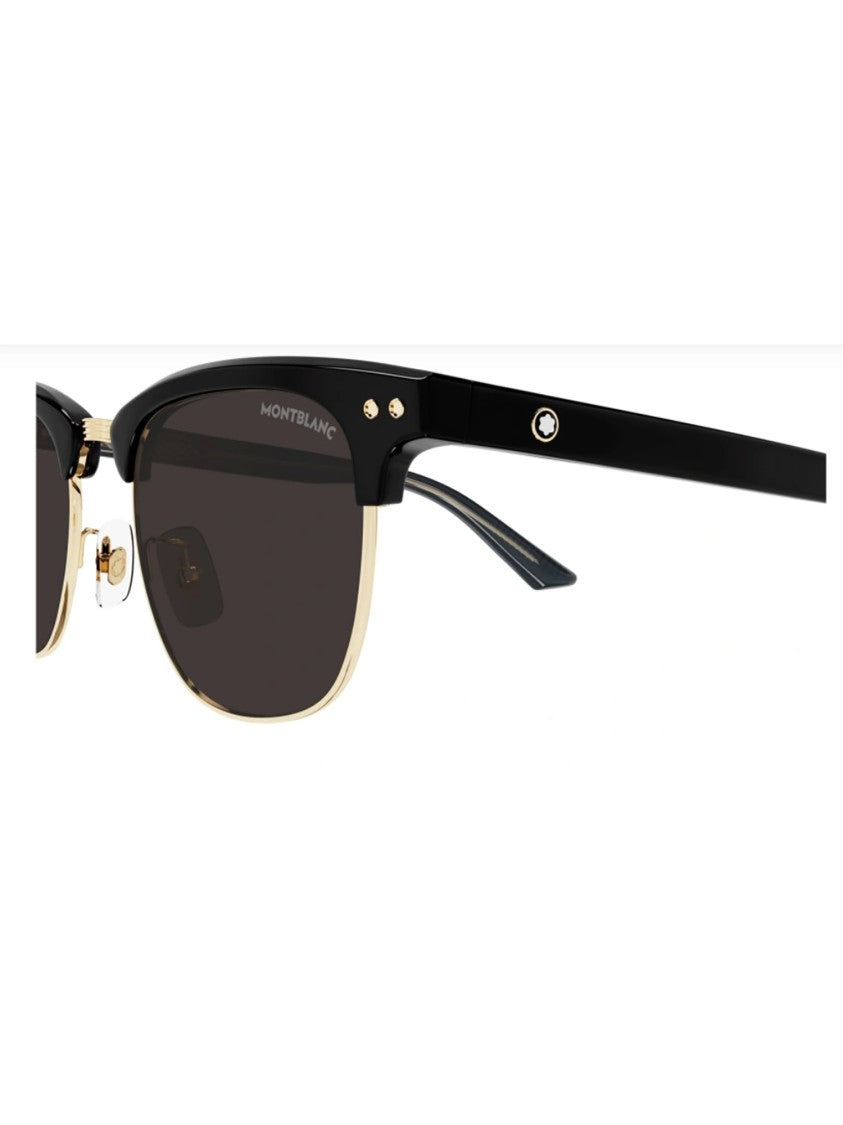 Montblanc Mb0382s Square Gold Accent Sunglasses