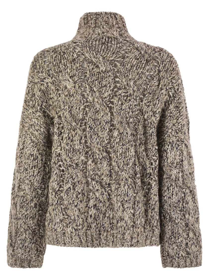 Brunello Cucinelli Soft Wool, Cashmere And Mohair Turtleneck Sweater
