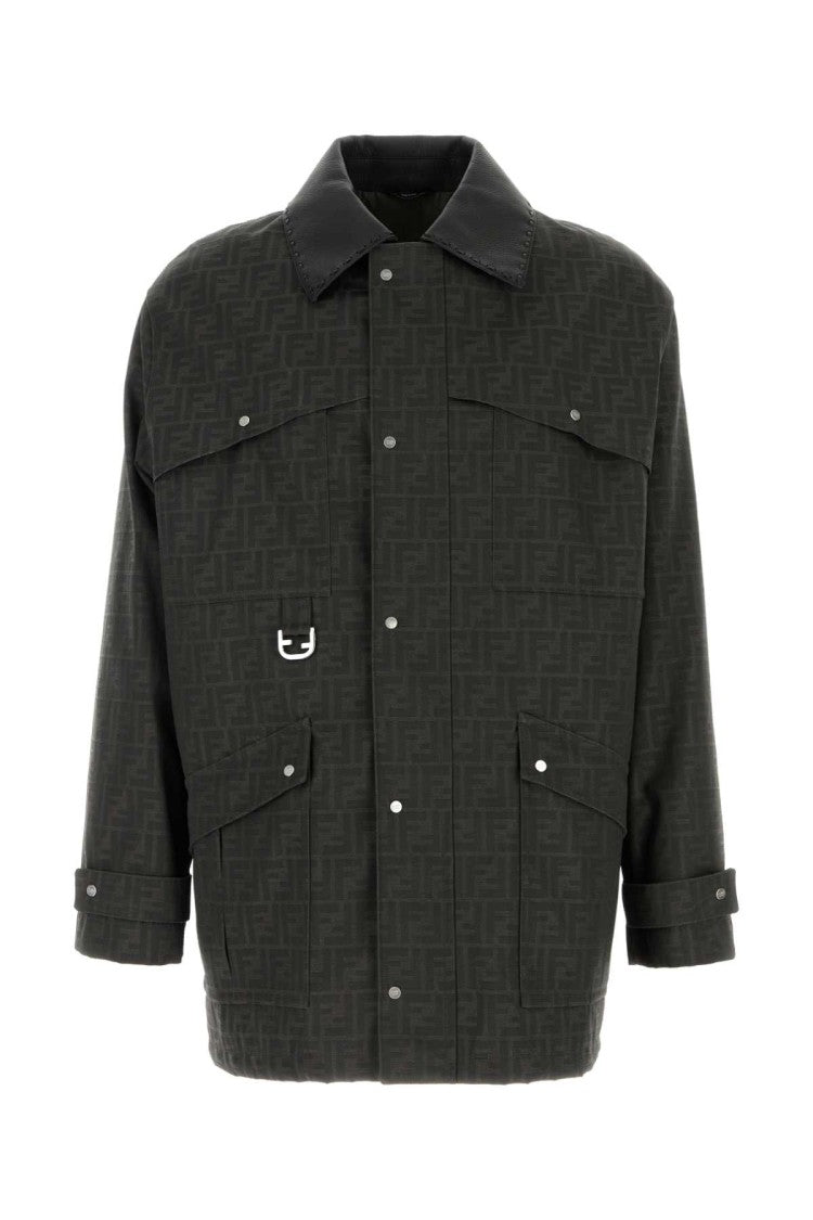 Fendi Embroidered Canvas Coat