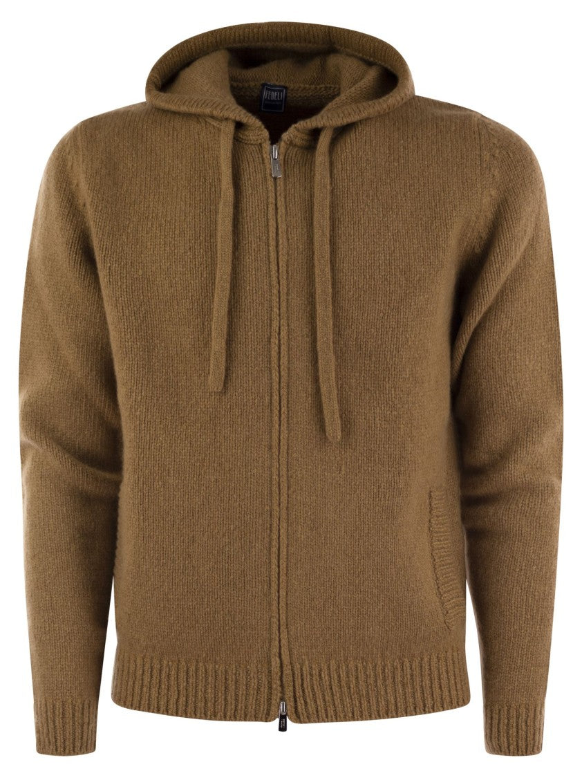 Fedeli Pure Cashmere Hooded Cardigan