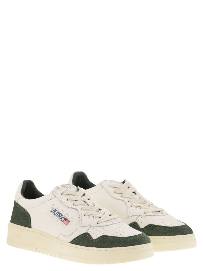 Autry Medalist Low - Leather And Suede Sneakers