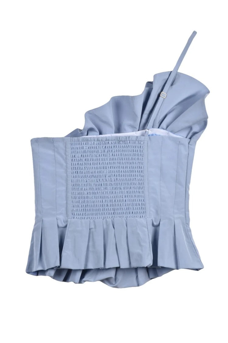 Marella Light Blue Dorina Polyester Cotton Top