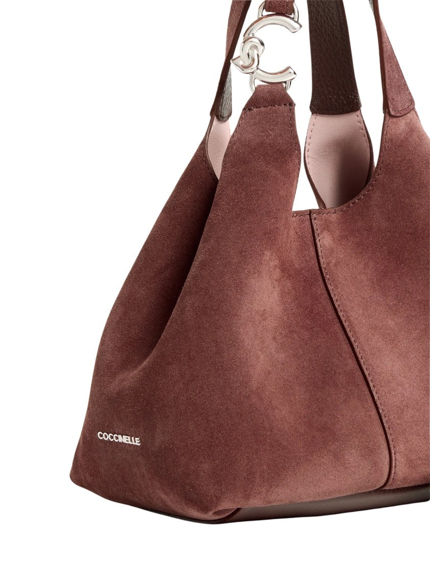 Coccinelle C-Easy Suede Burgundy Suede Handbag