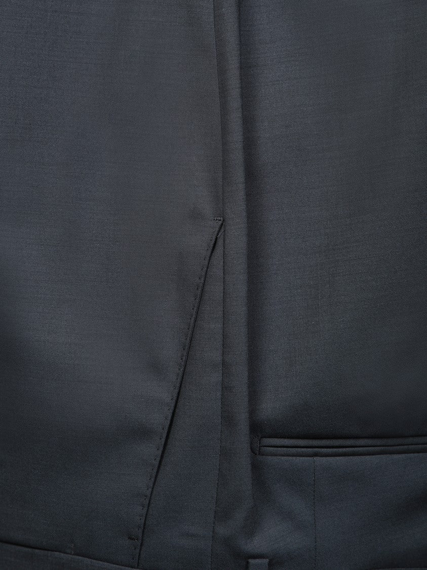 Lardini Tailored Dark Grey Suit With Notch Lapels