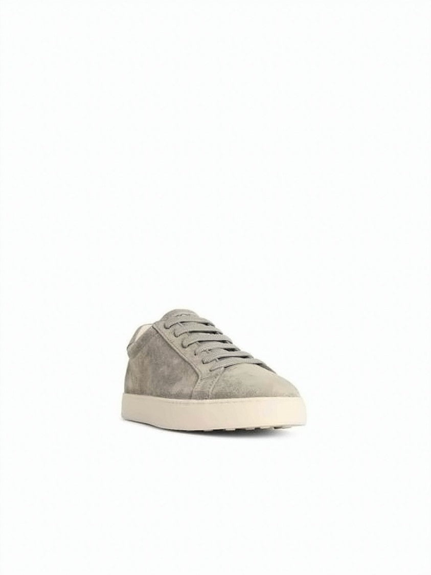 Tod's Grey Suede Sneakers With Leather Interior