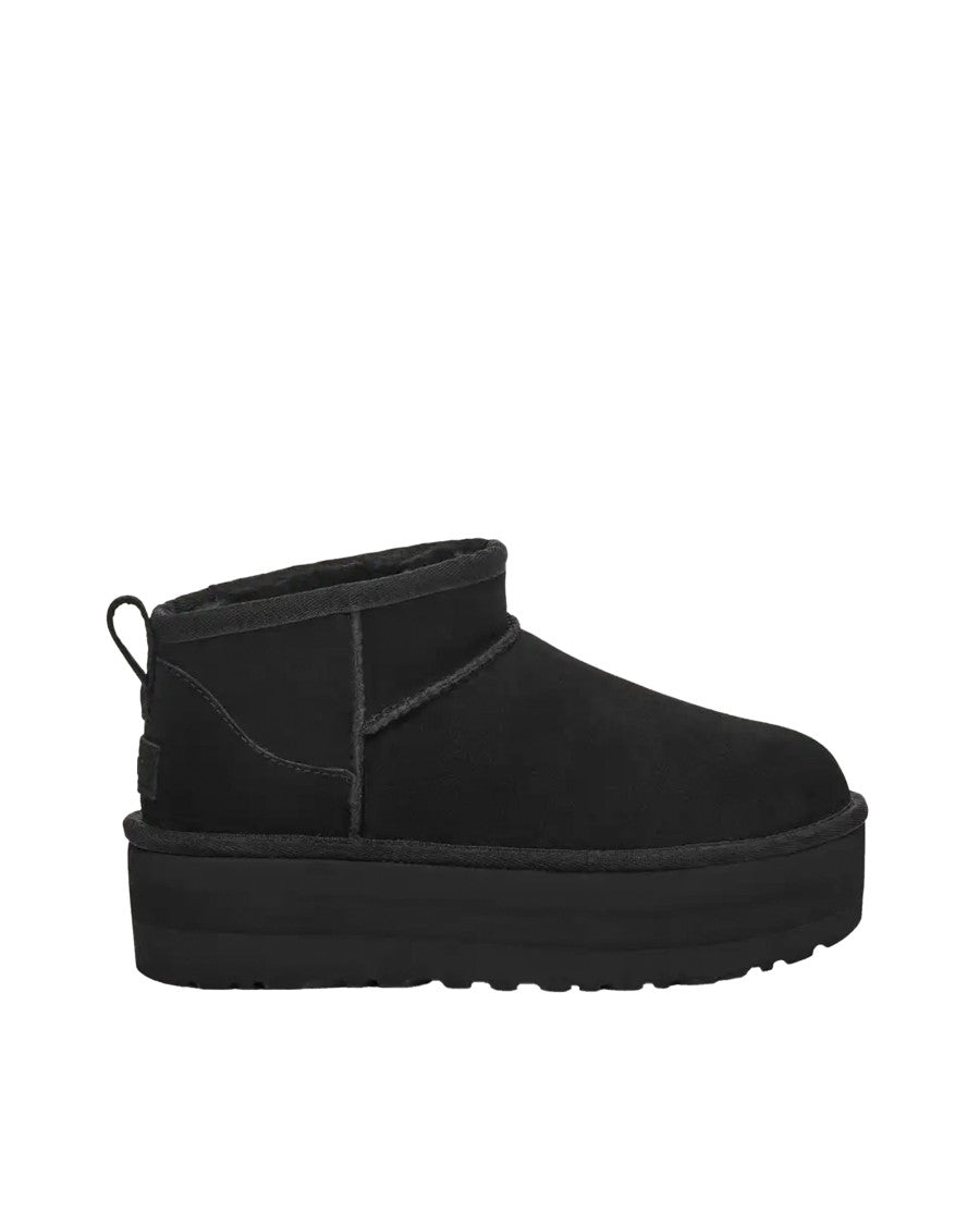 Ugg Classic Ultra Mini Women's Ankle Boot With Black Plateau