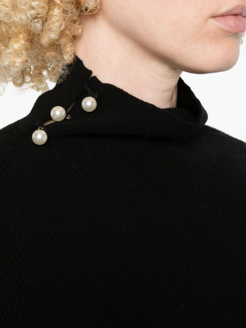 Liu Jo High Neck Ribbed Knit Sweater