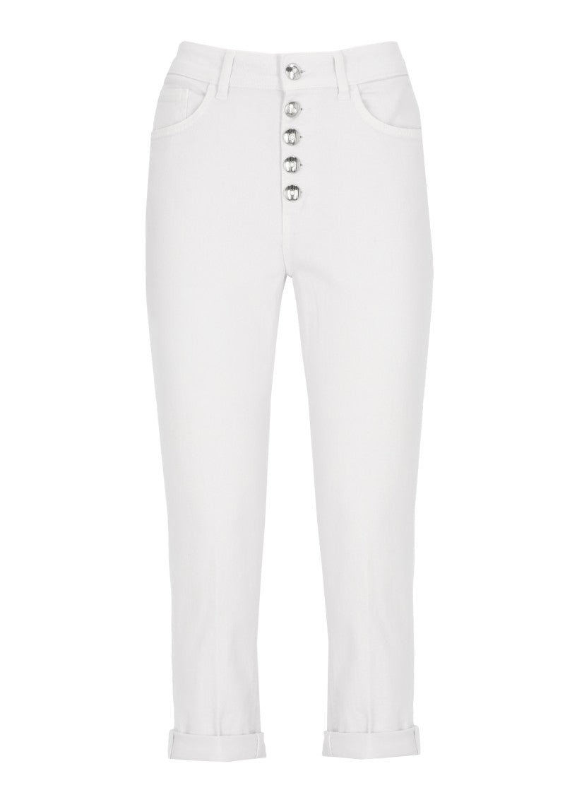 Dondup White Koons Bot Gioie Jewel Jeans