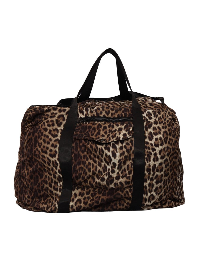 P.A.R.O.S.H. Leopard Print Travel Bag With Black Straps