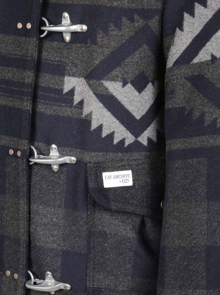 Fay Structured Blue Coat With Timeless Design