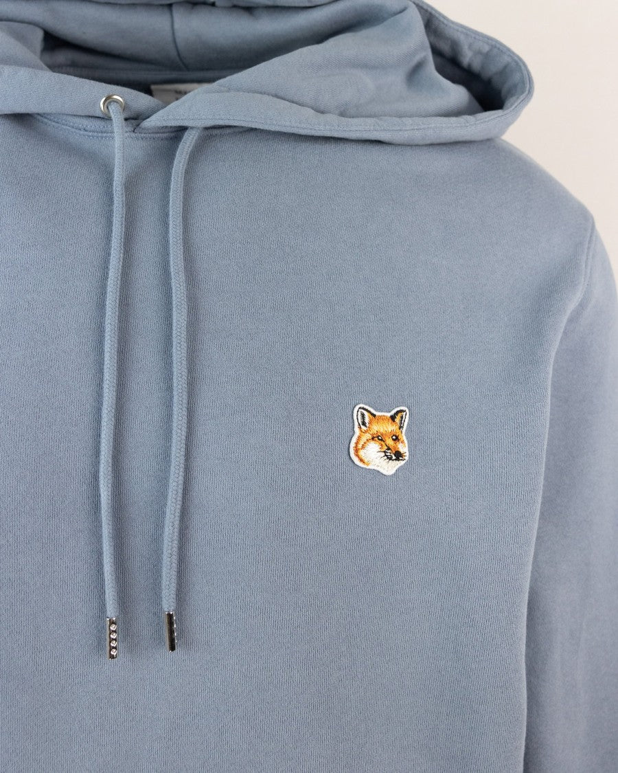 Maison Kitsuné Hoodie With Fox Head Patch – Light Blue