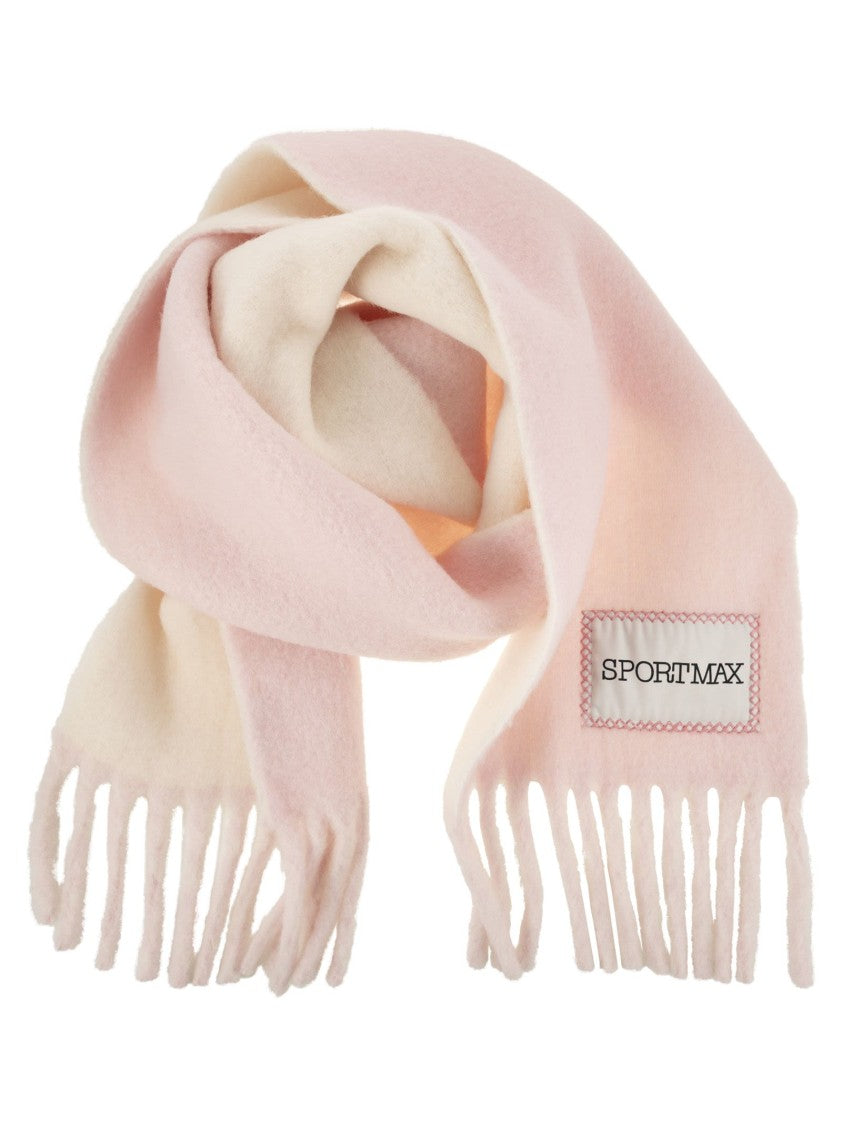 Sportmax Tenue - Two-Colour Scarf With Fringes