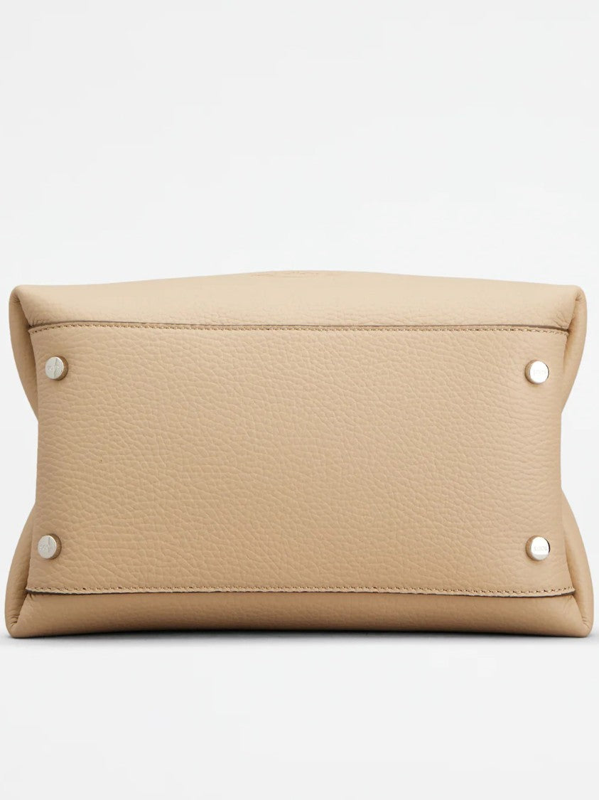 Tod's Neutral Textured Leather Handbag