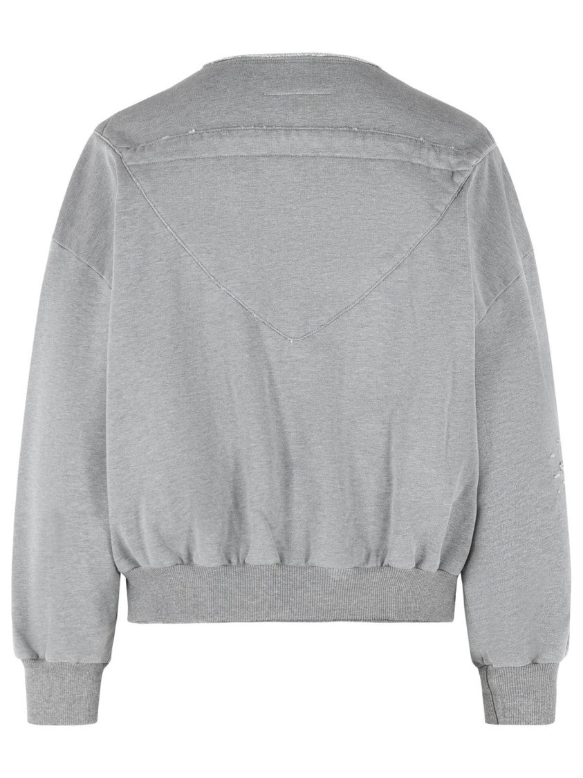 Mm6 By Maison Margiela Gray Cotton Sweatshirt