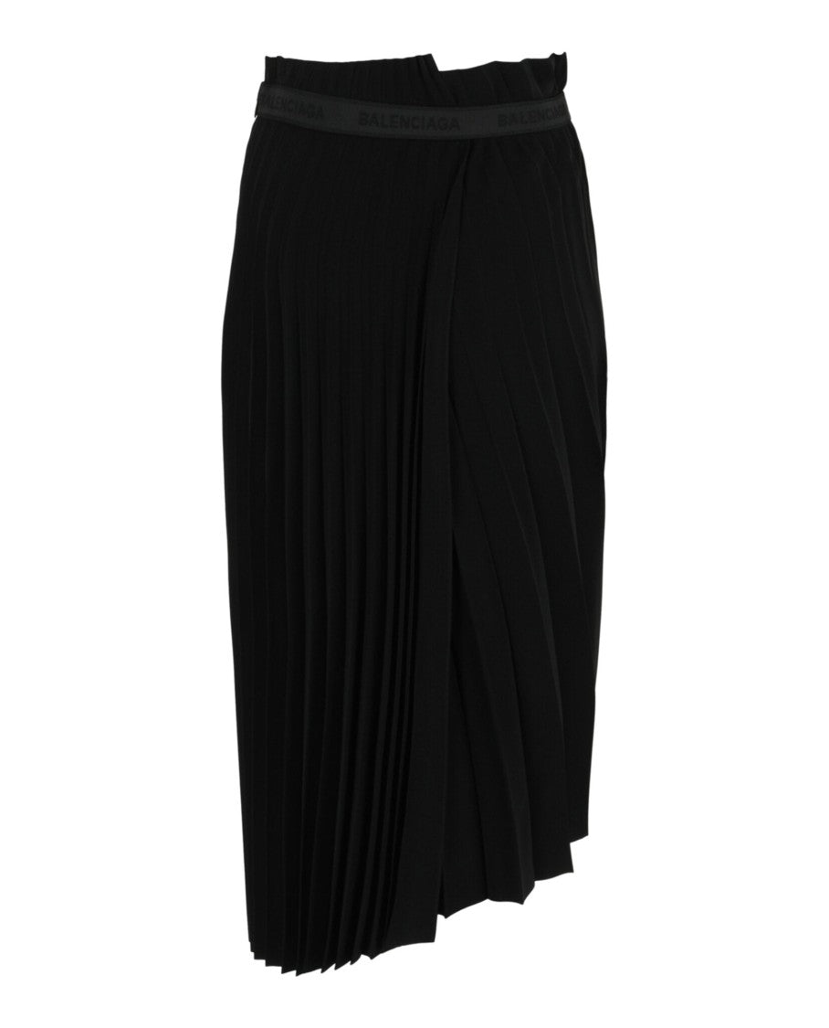 Balenciaga Fancy Pleated Asymmetric Skirt