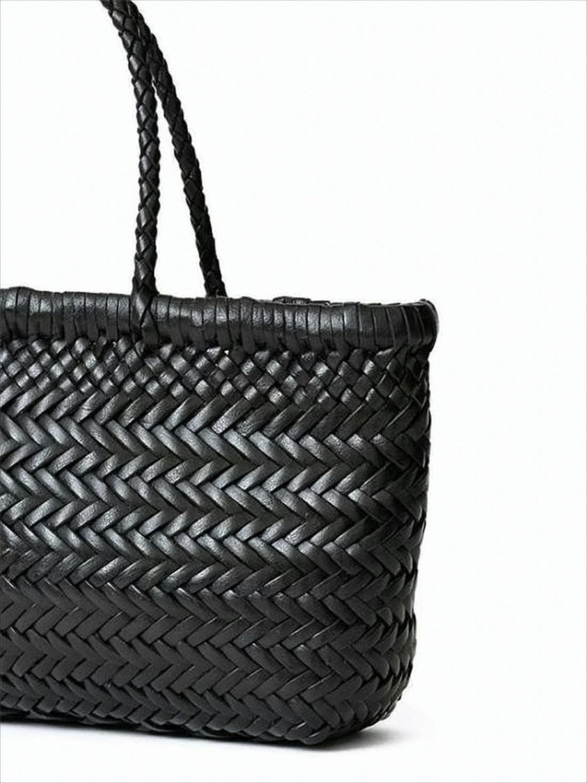 Dragon Diffusion Medium Woven Calf Leather Shoulder Bag