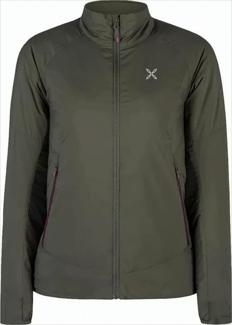 Montura Fitted Green Polyamide Montura Jacket With High Collar And Quilted Interior