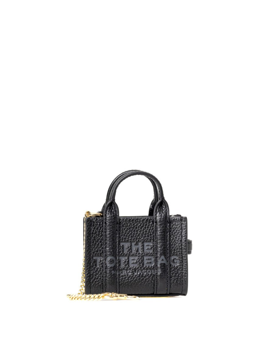 Marc Jacobs Nano Leather Charm With Iconic Branding