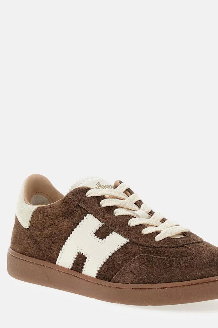 Hogan Brown Low-Profile Suede Sneakers
