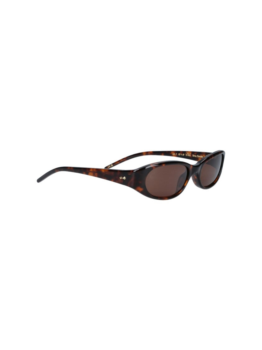 Chimi Brown Dele Tortoiseshell Oval Polarized Sunglasses
