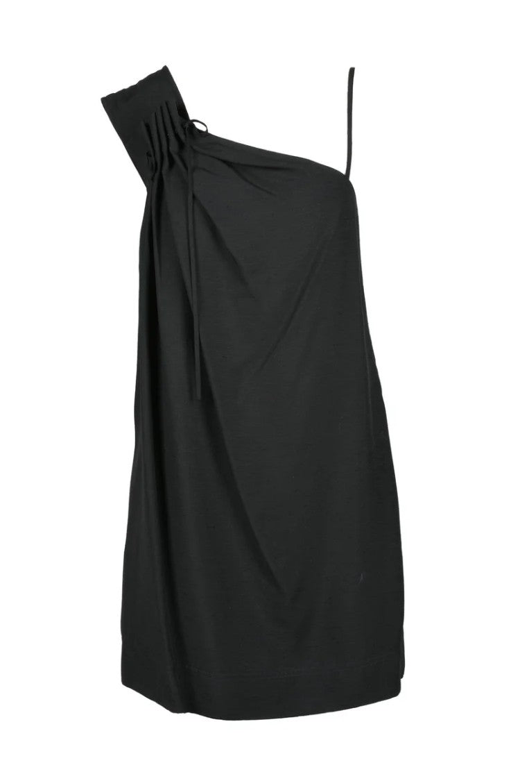 Krizia One-Shoulder Dress Viscose - Black