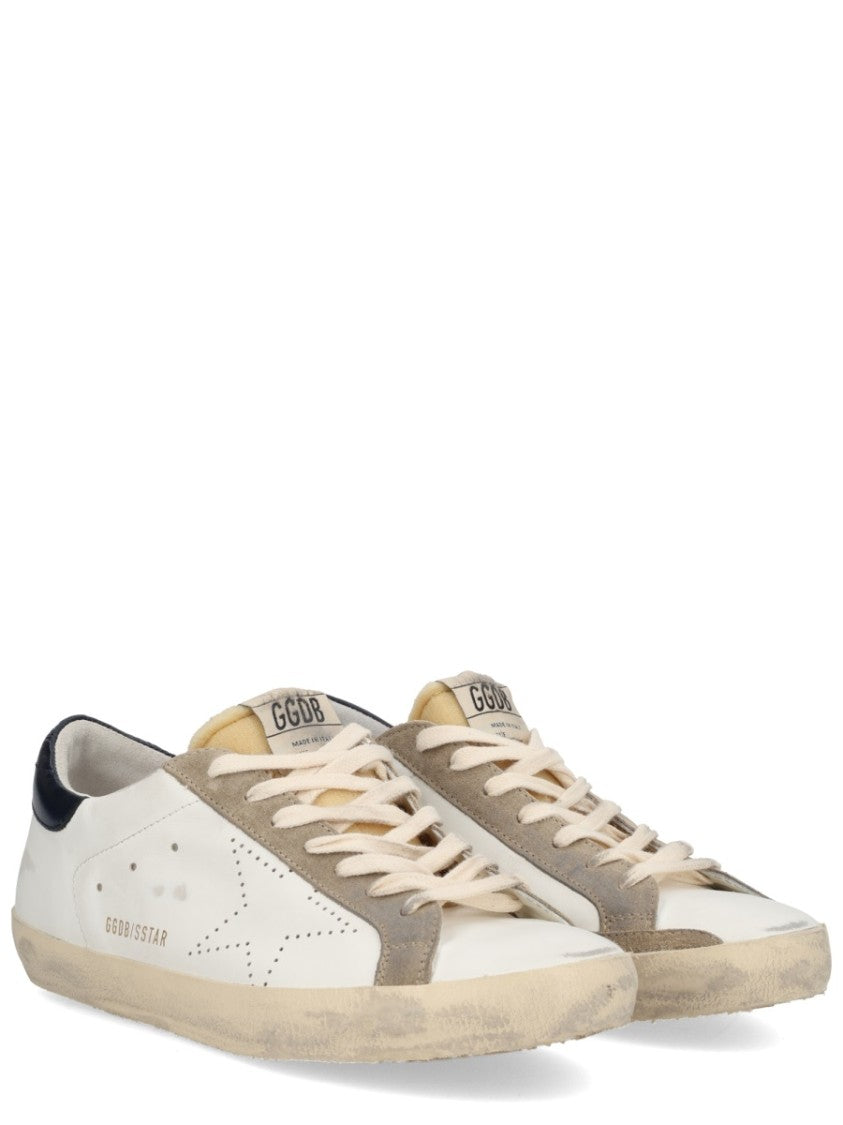 Golden Goose White Superstar Leather Suede Sneakers