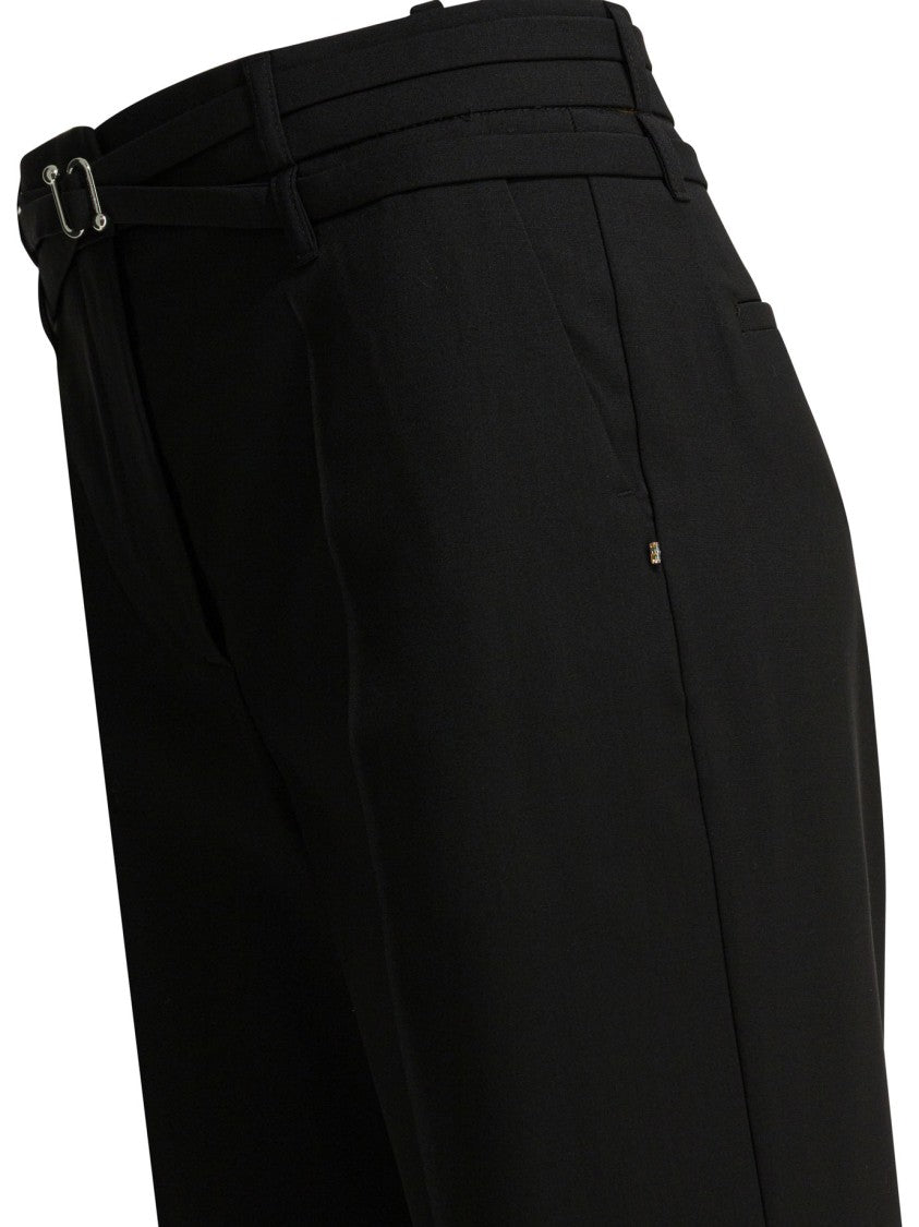Max Mara Tailored Wide Trousers With Double-Belt Detail