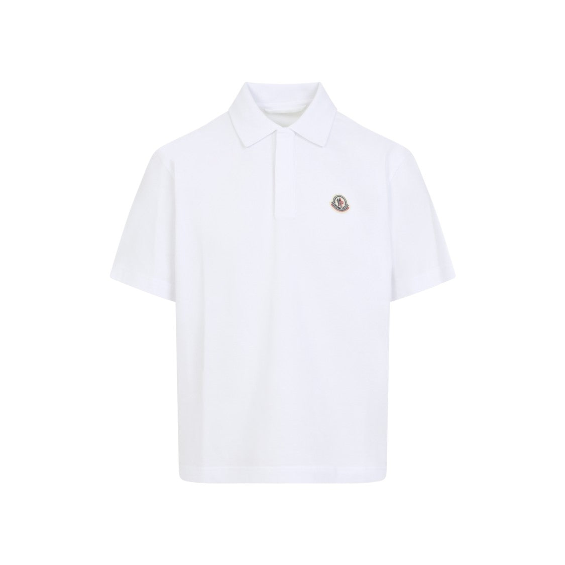 Moncler Classic Short-Sleeve Polo Shirt With Subtle Logo Patch